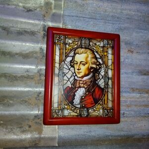 Mozart Stained Glass Style Framed Art Print By Neon Nicho
